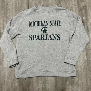 Michigan State Spartans Gray Sweater w/ green‎ lettering, women’s size S